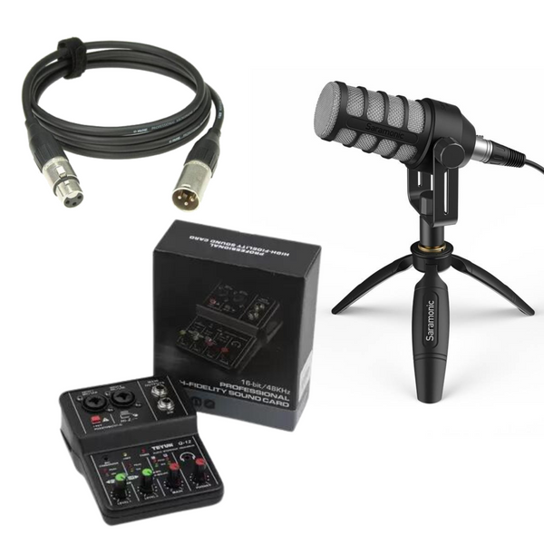 Saramonic SR-BV1 Podcast Microphone with Audio Mixer and Xlr Cable